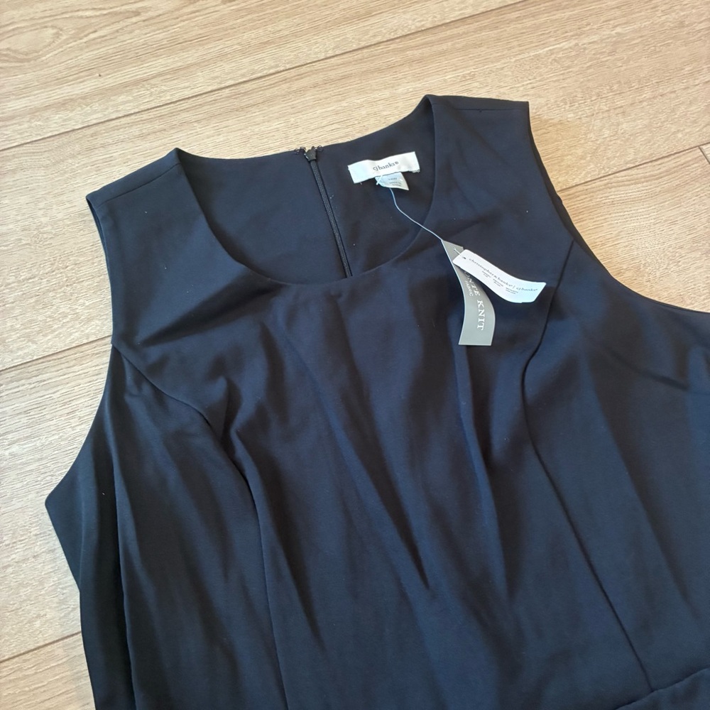 NWT Christopher & Banks Black Sleeveless Crew Neck A-line Midi Dress Size 16W - Picture 2 of 8